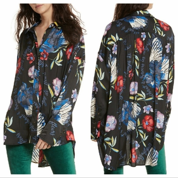 Free People Silky Nights Blouse XS NWT - Picture 4 of 9